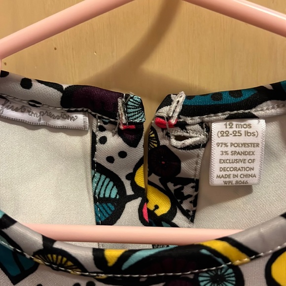 First Impressions Grey Flower Dress - Picture 4 of 4